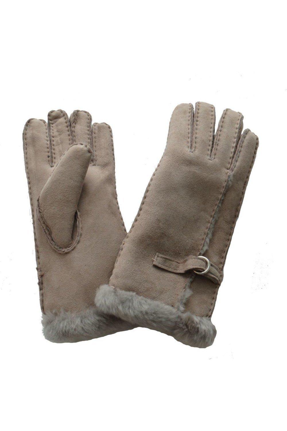 Перчатки из овчины с пряжкой Eastern Counties Leather, бежевый русские меховые перчатки зимние теплые мужские замшевые перчатки из овчины и шерсти китайские производители оптовая продажа под заказ