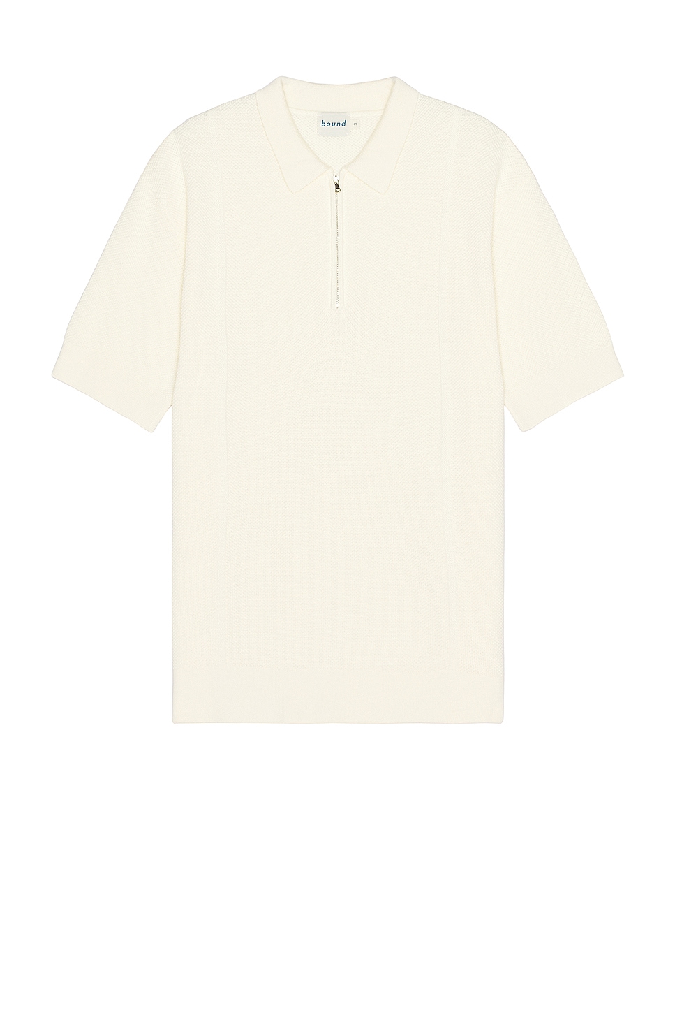 Рубашка Bound Arthur 1/4 Zip Waffle Knit Polo, экрю рубашка thisisneverthat velvet knit zip polo зеленый