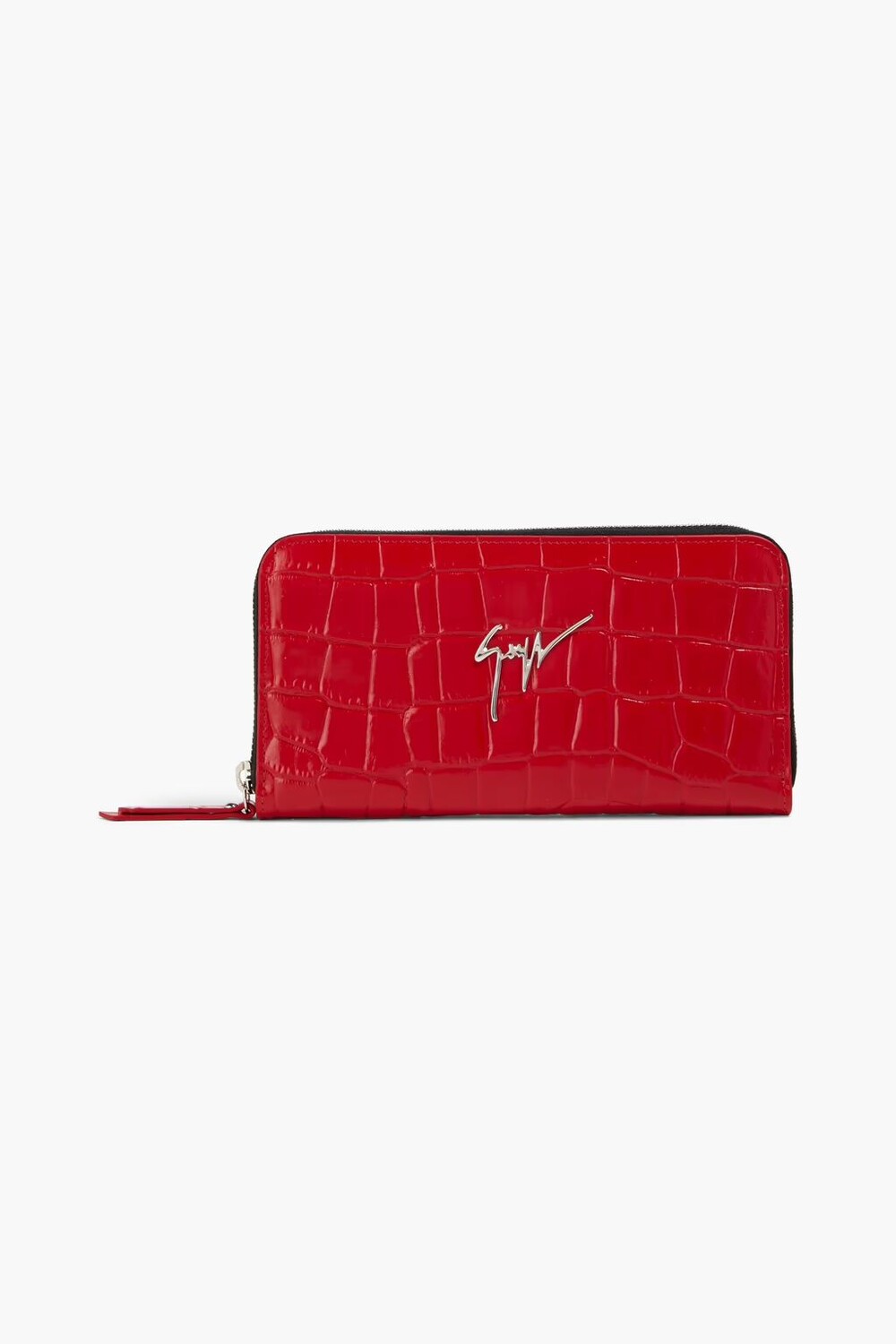 

Кошелек из зеркальной кожи Giuseppe Zanotti, красный