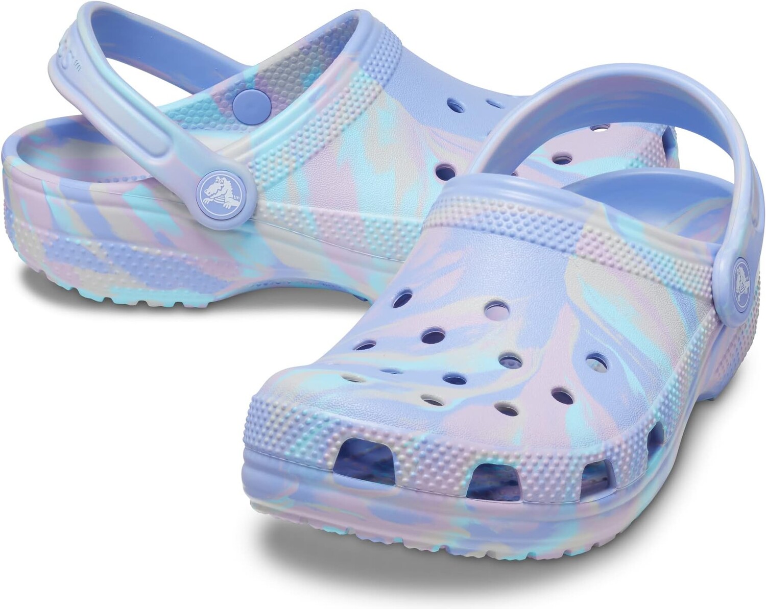 

Сабо Classic Marbled Tie-Dye Clog Crocs, цвет Moon Jelly/Multi