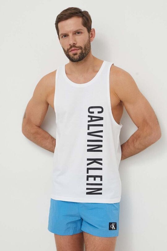 

Хлопковая пляжная футболка Calvin Klein, белый