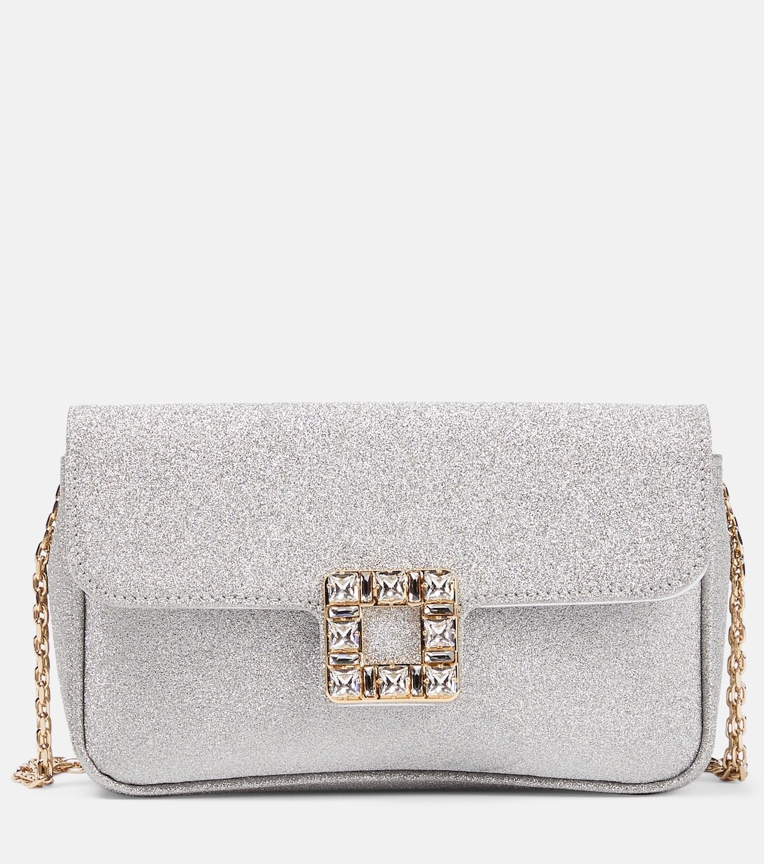 

Сумка на плечо Jeu de Fille с блестками Roger Vivier, серый