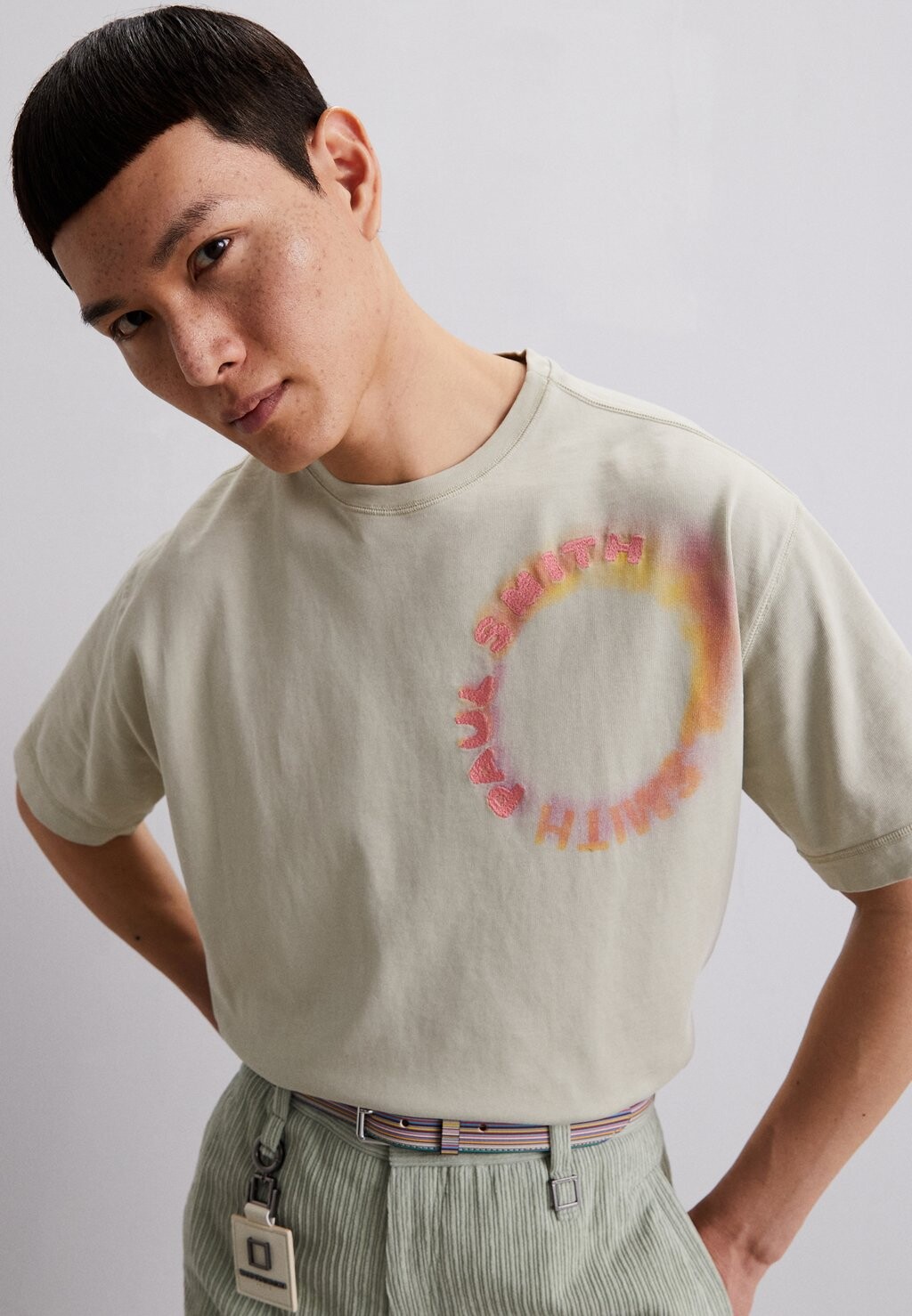 

Футболка с принтом Paul Smith, бежевый