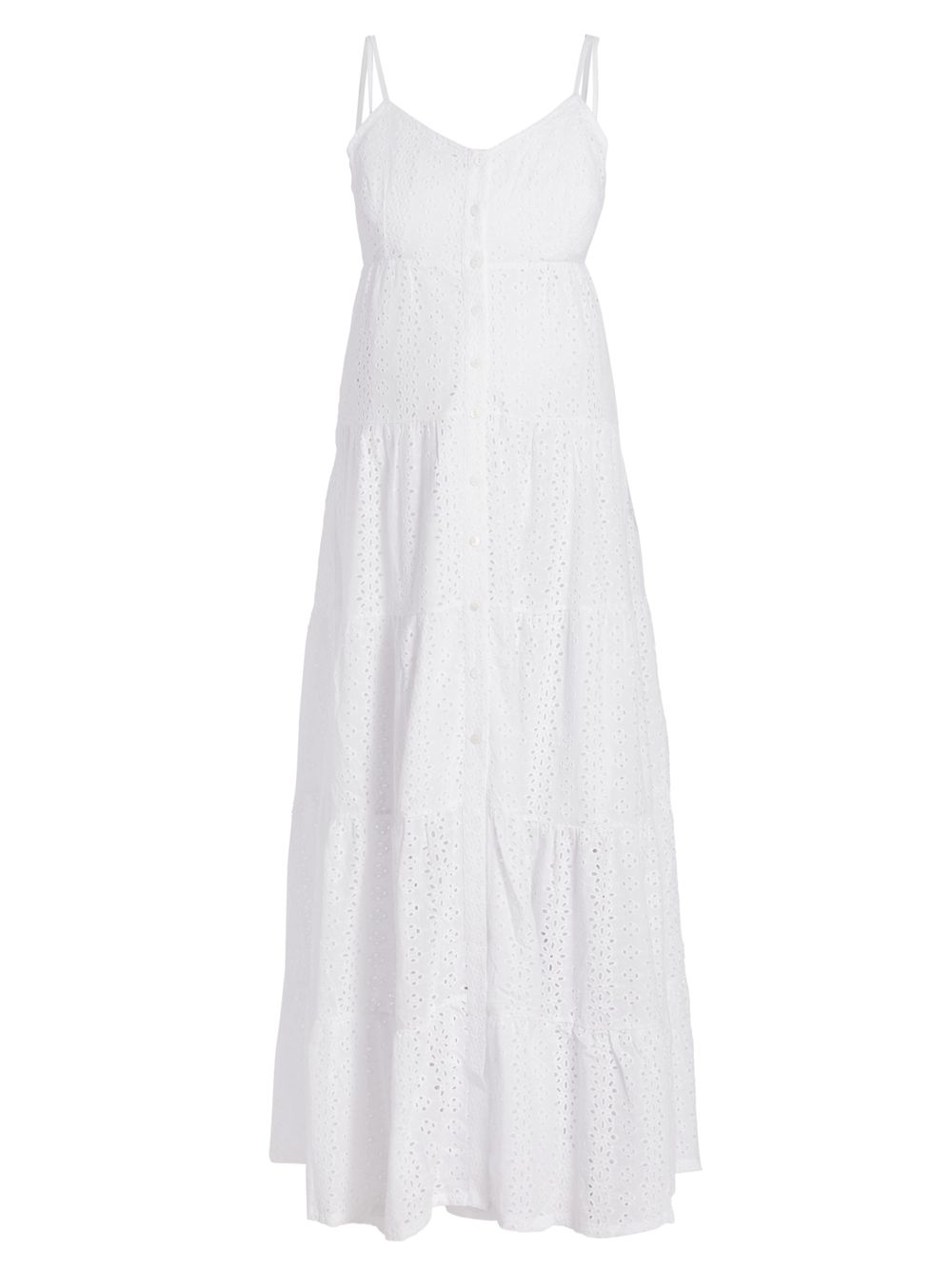 Платье макси Lisboa с люверсами Nom Maternity, белый