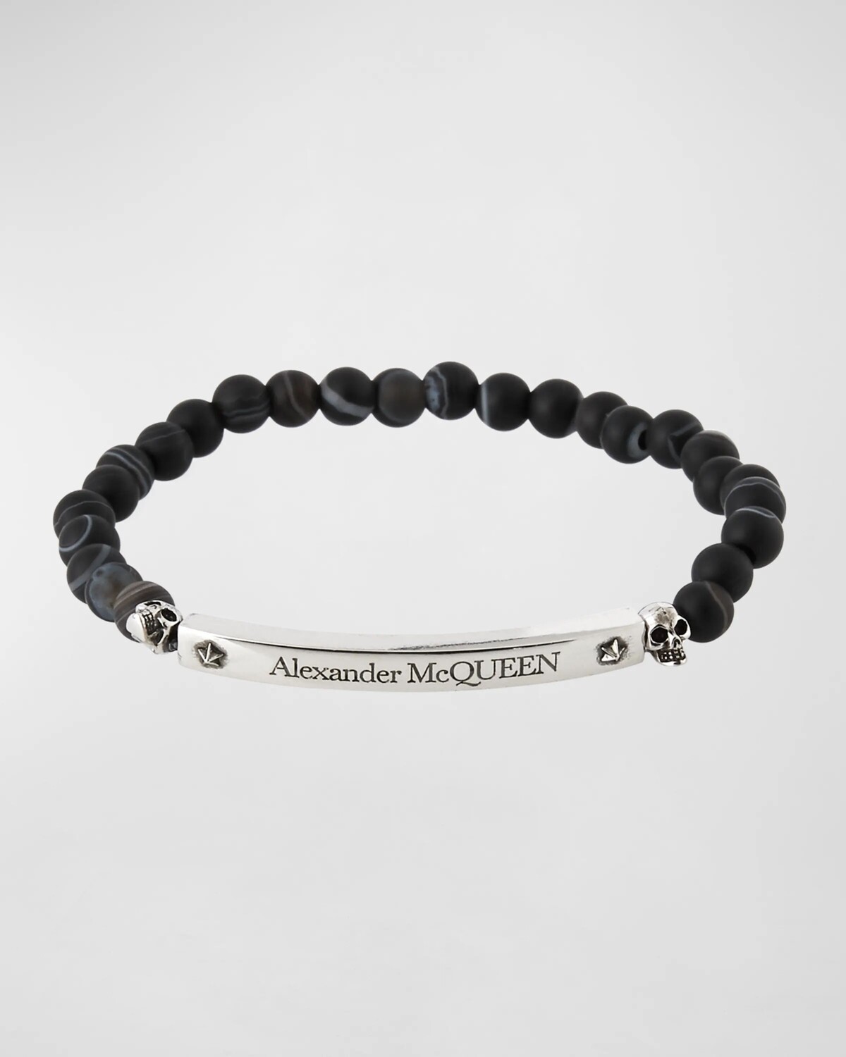 

Мужской браслет из агата с бусинами в виде черепа Alexander McQueen, цвет Black