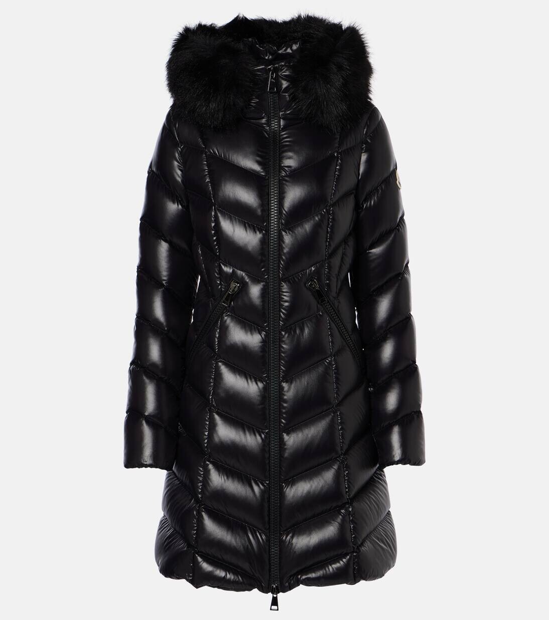 

Пуховик Fulmarus с отделкой из овчины Moncler, черный