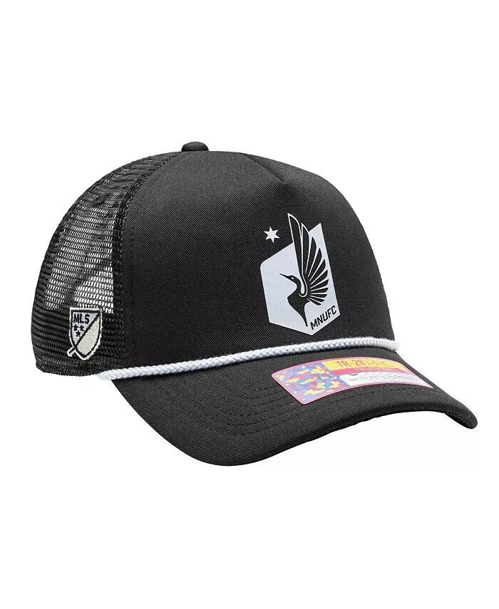 

Мужская черная регулируемая кепка Minnesota United FC Atmography Trucker Fan Ink, черный