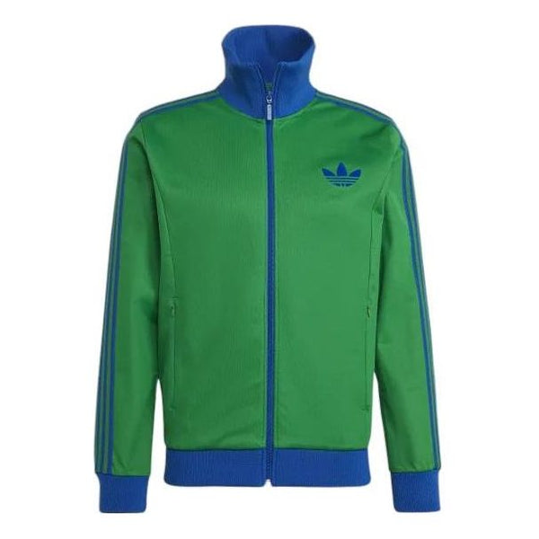 Куртка Men's adidas originals FW22 Side Classic Logo Printing Sports Jacket Autumn Green, зеленый цена и фото