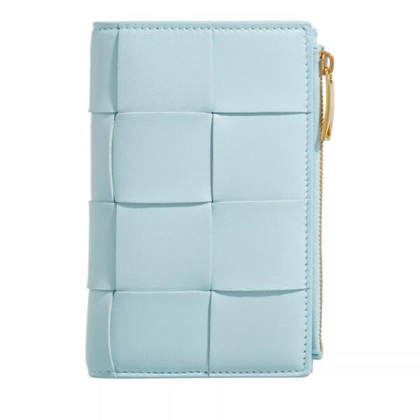 

Кошелек medium cassette bifold portemonnaie teal Bottega Veneta, синий