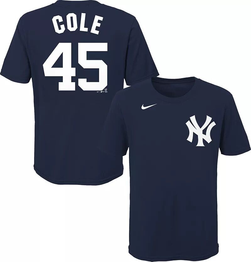 

Темно-синяя футболка Nike Youth New York Yankees Gerrit Cole #45