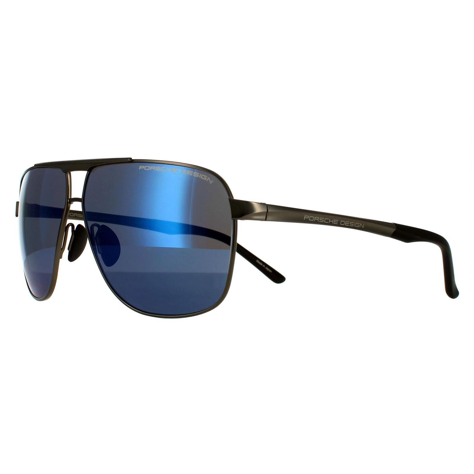 Темно-синие зеркальные солнцезащитные очки Aviator Gun Porsche Design, серый темно синие зеркальные солнцезащитные очки aviator gun porsche design серый