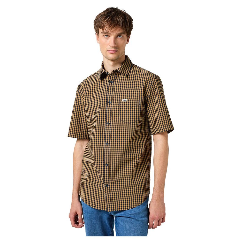 

Рубашка с коротким рукавом Wrangler 112350483 1 Pkt, коричневый