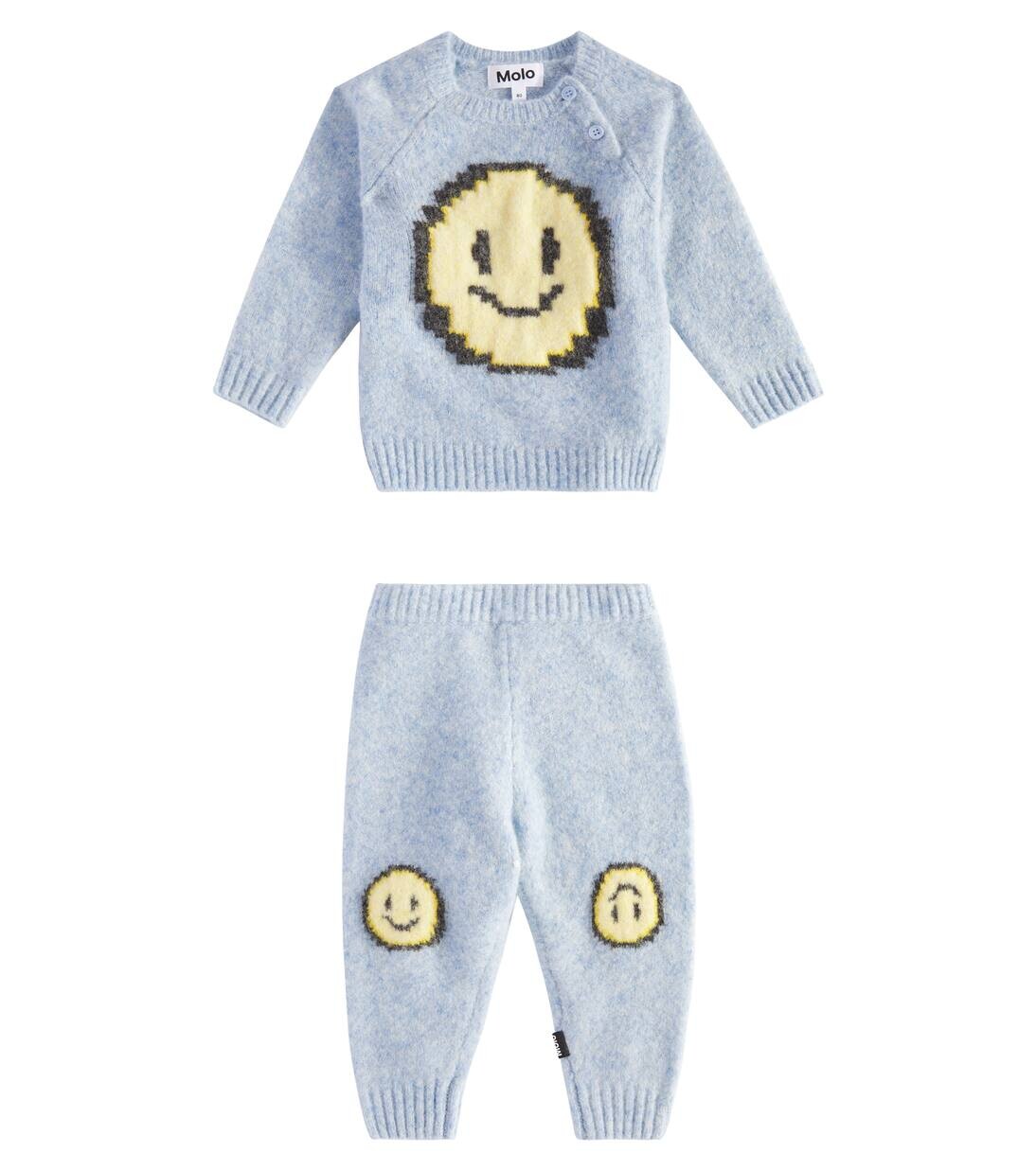

Комплект из свитера и штанов Baby Bless and Sol Molo, цвет pixel smile