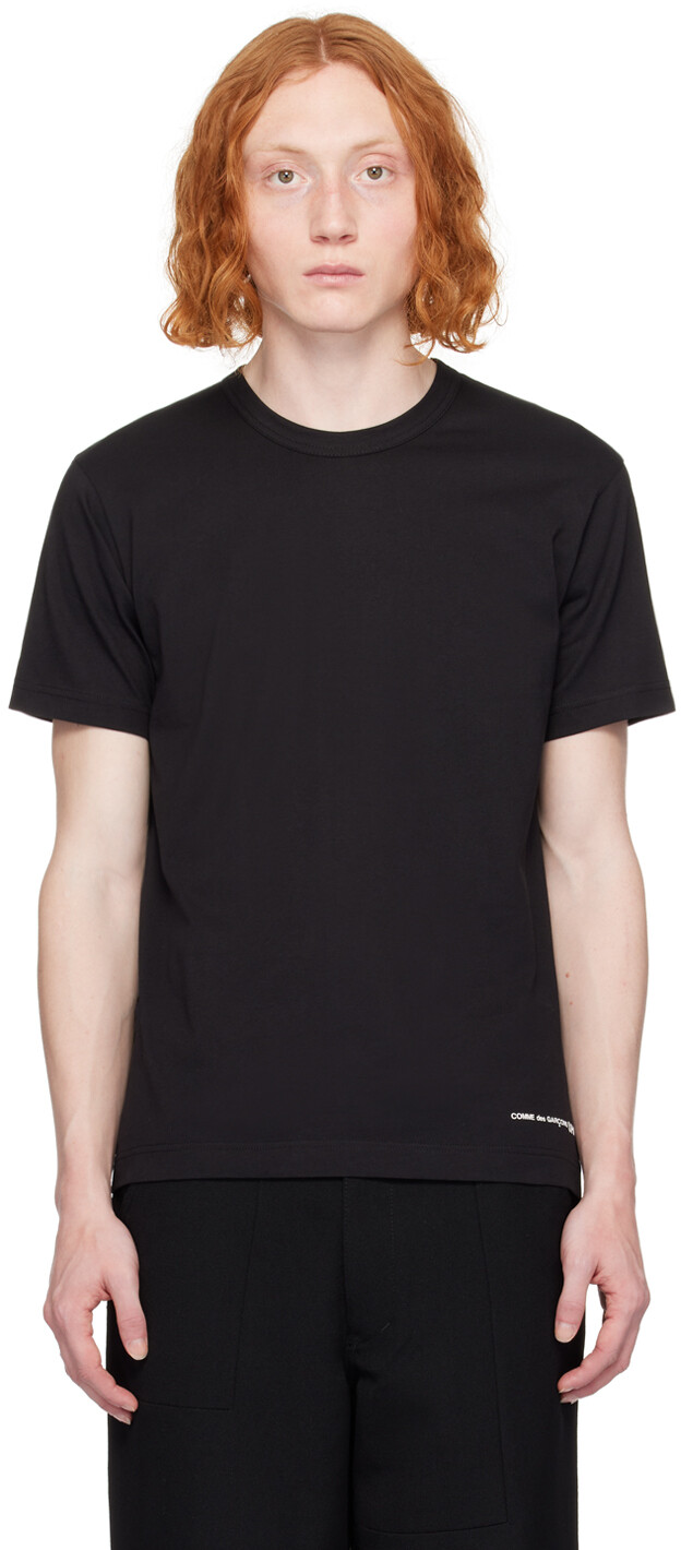 

Черная футболка с принтом Comme Des Garcons, цвет Black