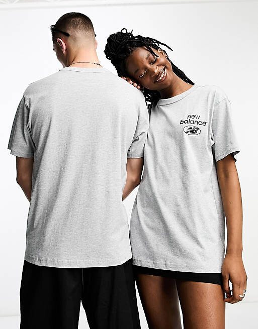 

Серая футболка с логотипом New Balance Essentials, Серый