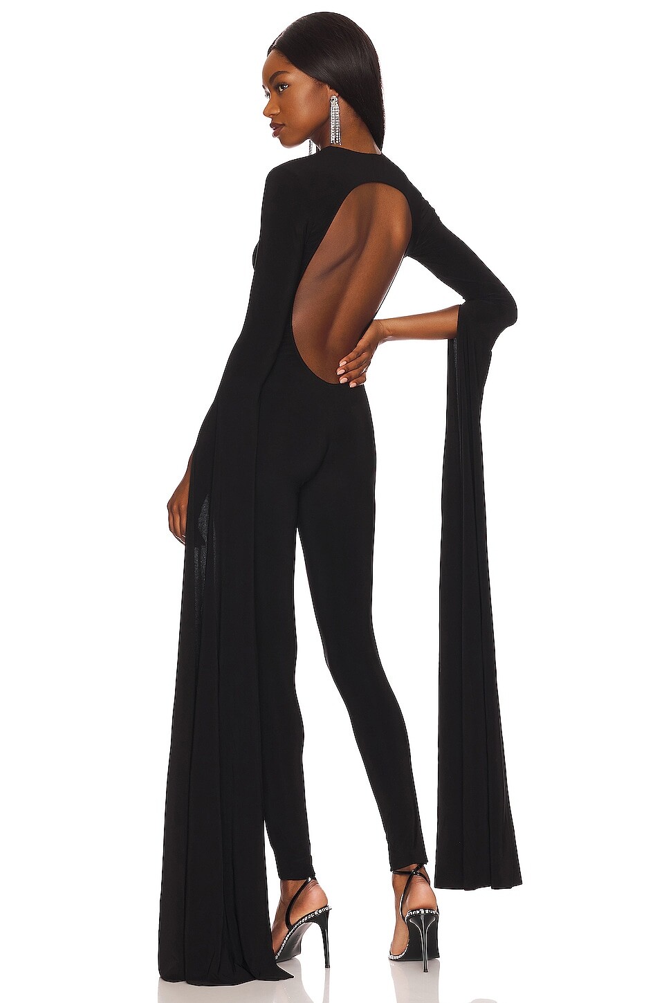 

Комбинезон Norma Kamali Ribbon Sleeve Jumsuit, черный