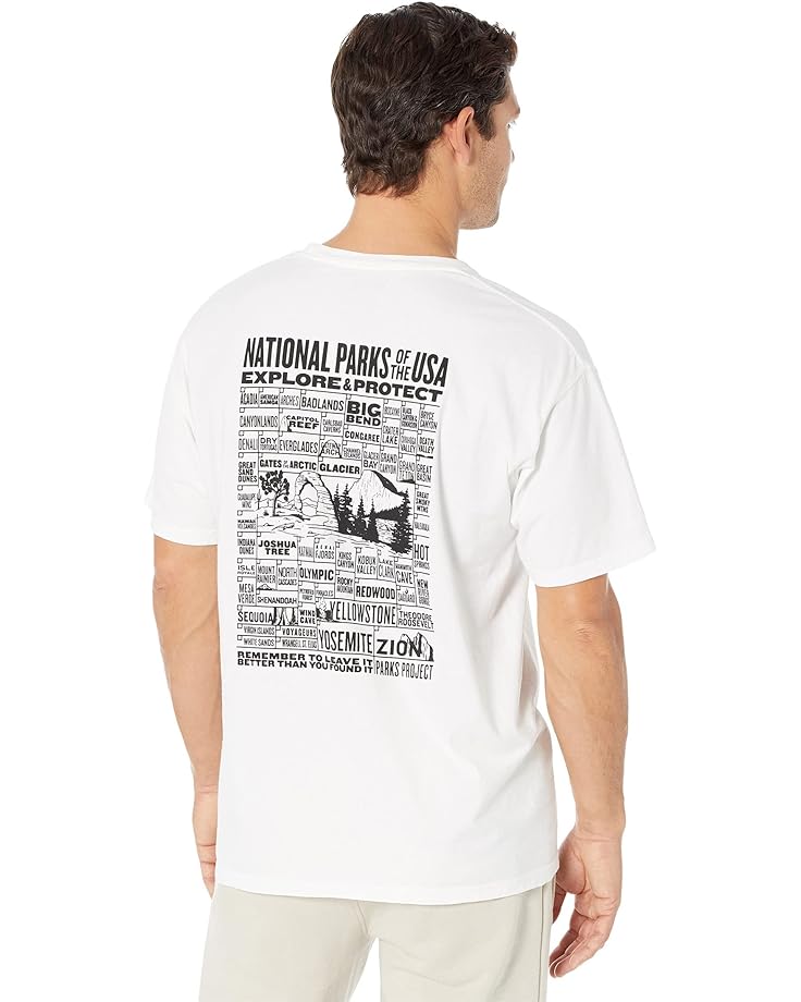 Футболка Parks Project National Parks of The USA Checklist Tee, белый