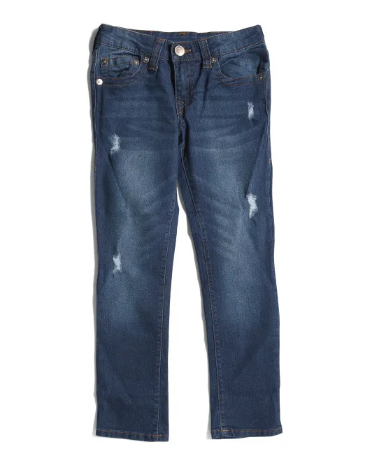 

Джинсы с потертостями Big Girls Halle Super Skinny True Religion, синий