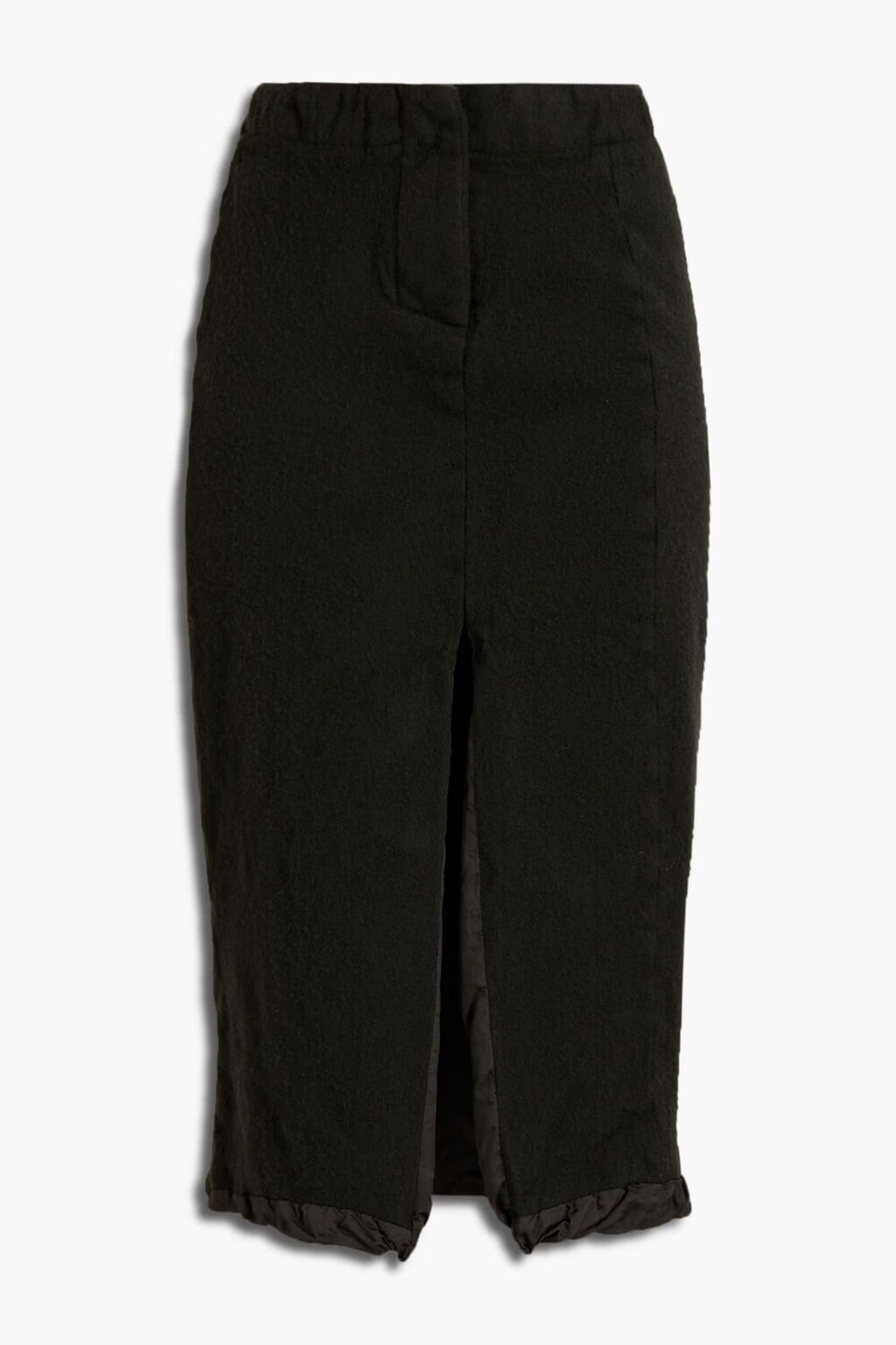 

Юбка миди из шерстяного фетра со вставками-ракушками Acne Studios, темно-серый