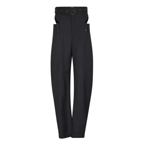 

Брюки straight-cut virgin wool cut-out pants Ssheena, черный