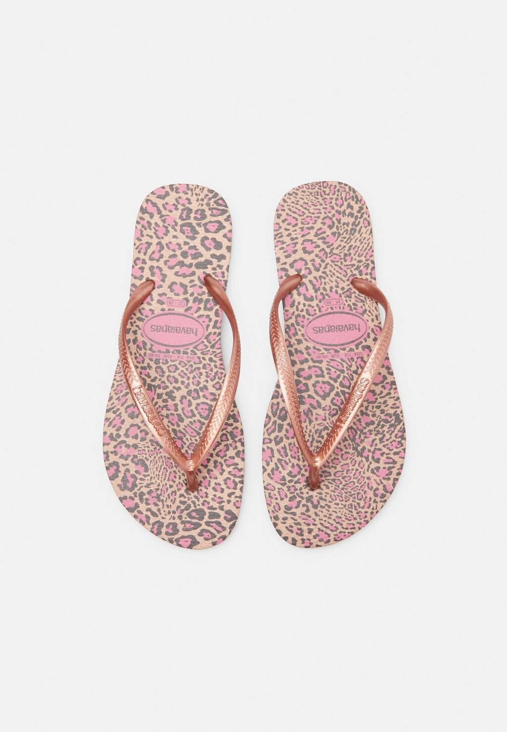 

Шлепанцы SLIM ANIMALS MINI-ME Havaianas, цвет crocus rose/golden blush