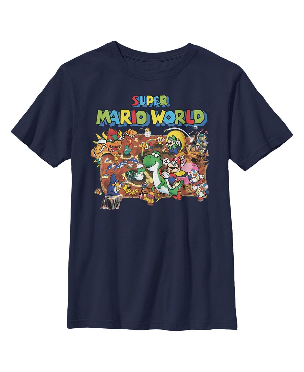 

Детская футболка с плакатом Super Mario World для мальчиков Nintendo