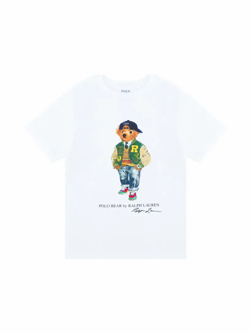 

Хлопковая футболка Polo Bear Ralph Lauren, белый