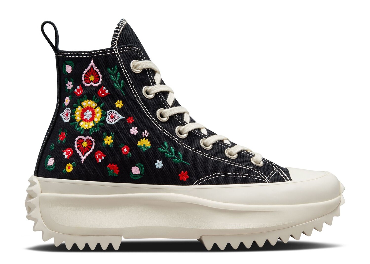 

Кроссовки Converse Run Star Hike Platform High 'Floral Embroidery', черный
