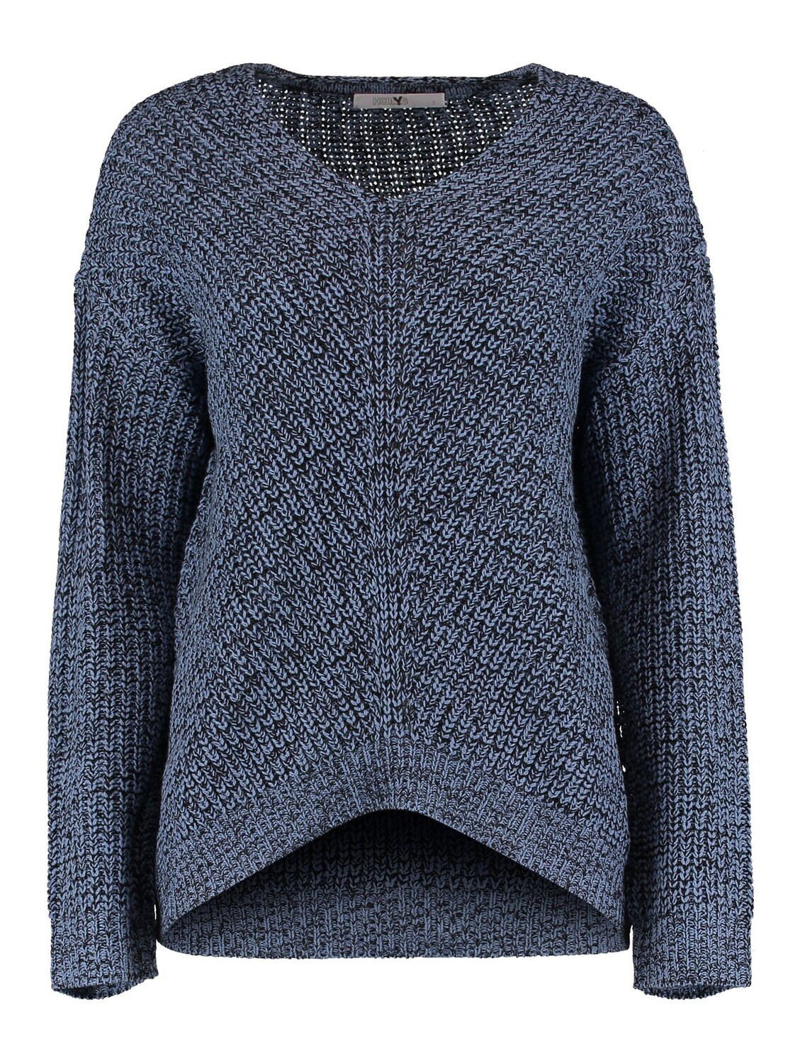 

Свитер Hailys Weicher Grobstrick mit V Streifen Design Sweater Pi44pa, синий