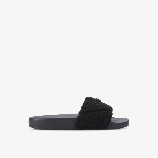 

Плоские тканые шлепанцы Meena Teddy с декором в виде орла Kurt Geiger London, черный