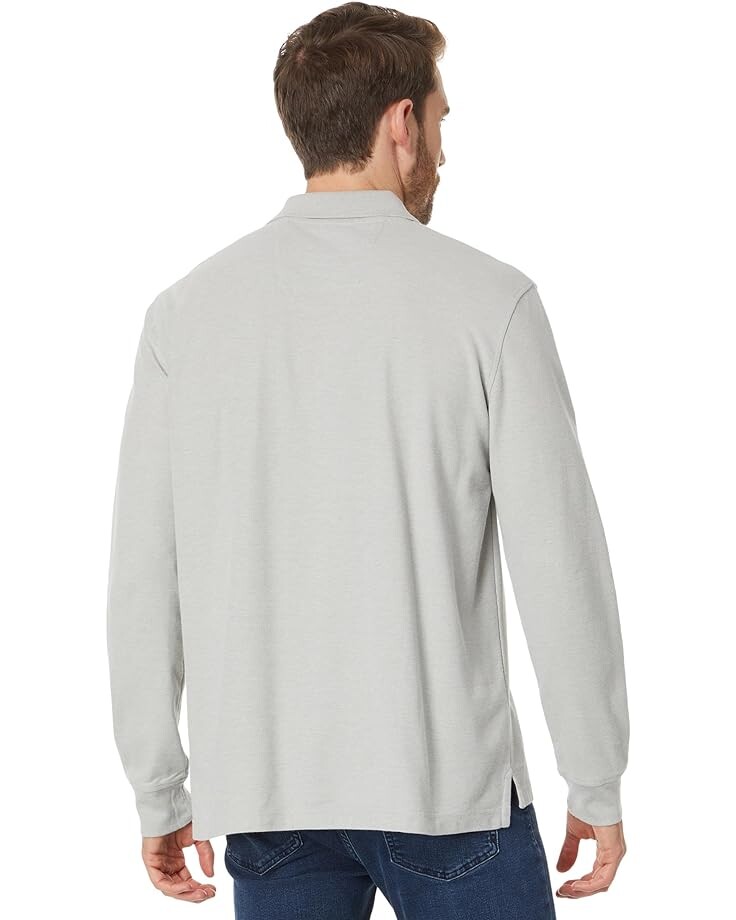 

Поло Nautica Sustainably Crafted Classic Fit Long Sleeve Deck Polo, цвет Grey Heather
