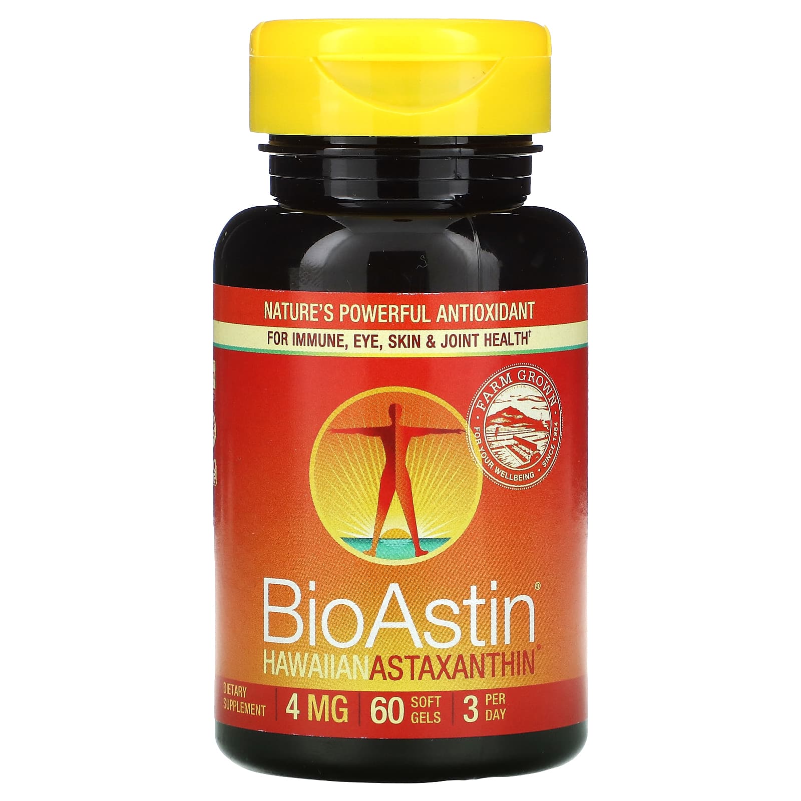 Nutrex Hawaii BioAstin гавайский астаксантин 4 мг 60 гелевых капсул bioastin гавайский астаксантин 4 мг 60 желатиновых капсул