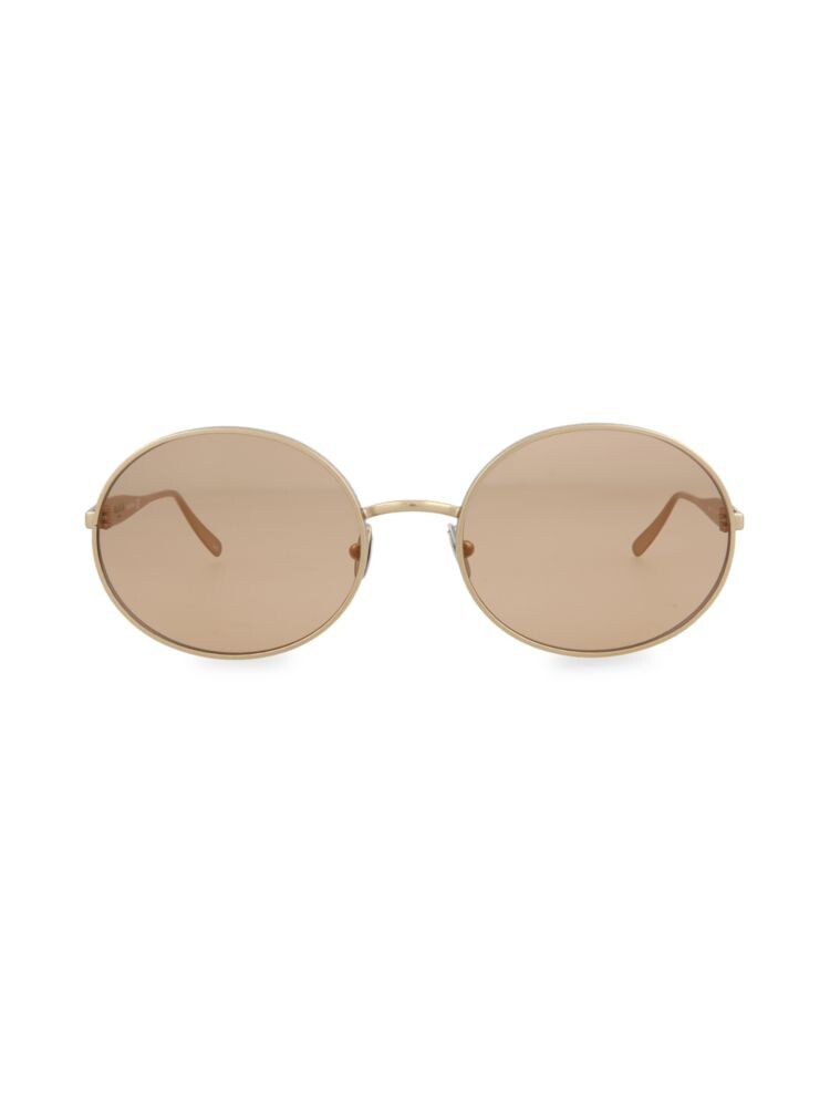 

Овальные солнцезащитные очки 57MM Alaïa, золото
