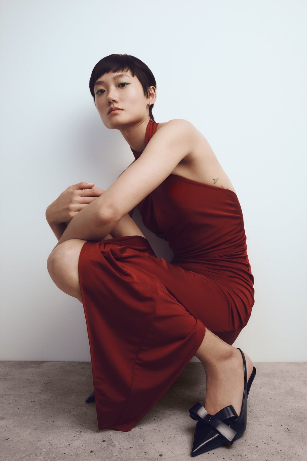 

Мюлы на каблуке с бантом Zara, черный