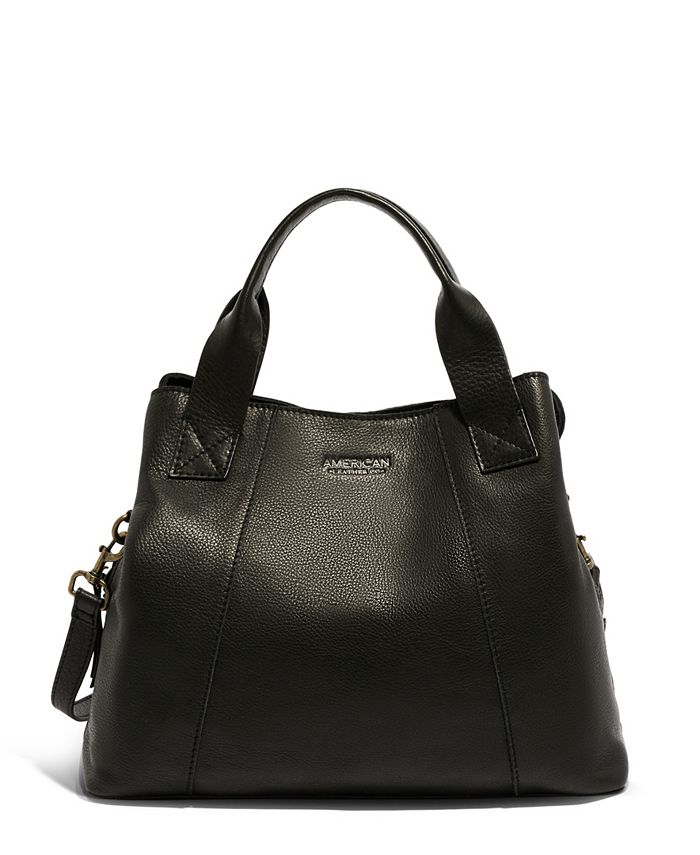 Женская сумка-саквояж Ada Triple Entry American Leather Co., черный женская большая сумка hope american leather co