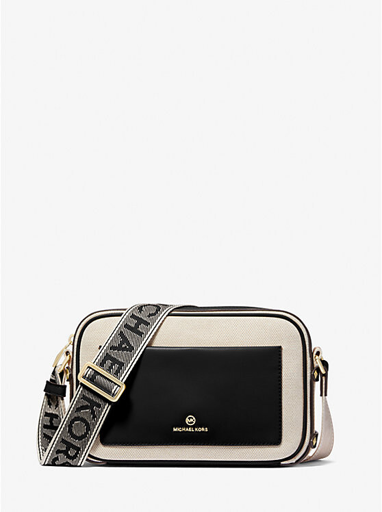 

Большая сумка через плечо Maeve из гладкой ткани и ткани Michael Kors, черный