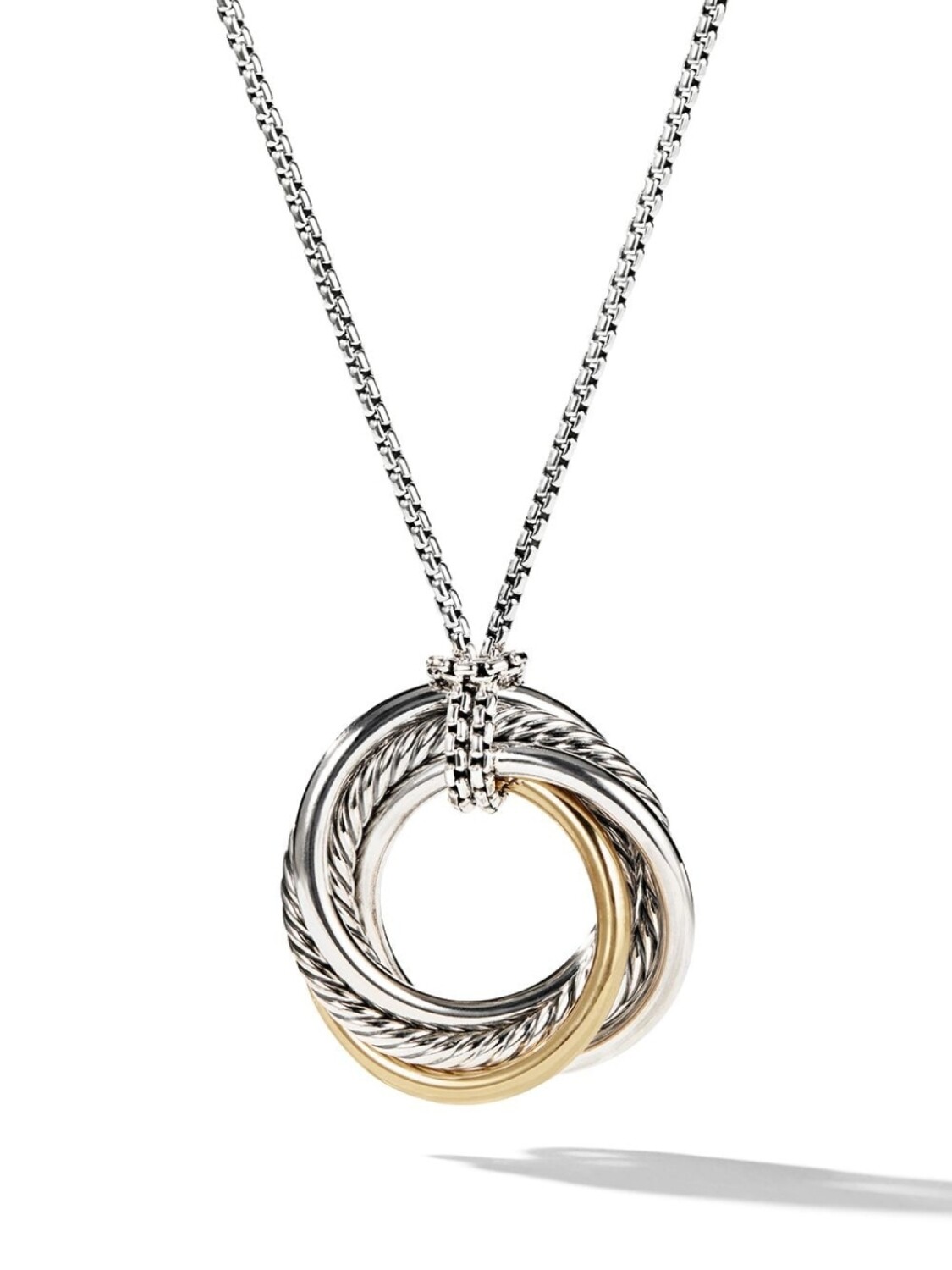 

Колье Crossover из желтого золота и серебра David Yurman, серебряный
