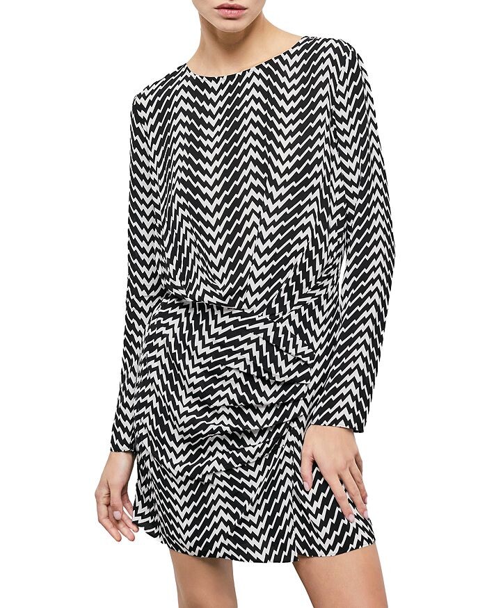 

Мини-платье Zig Zag с длинными рукавами The Kooples