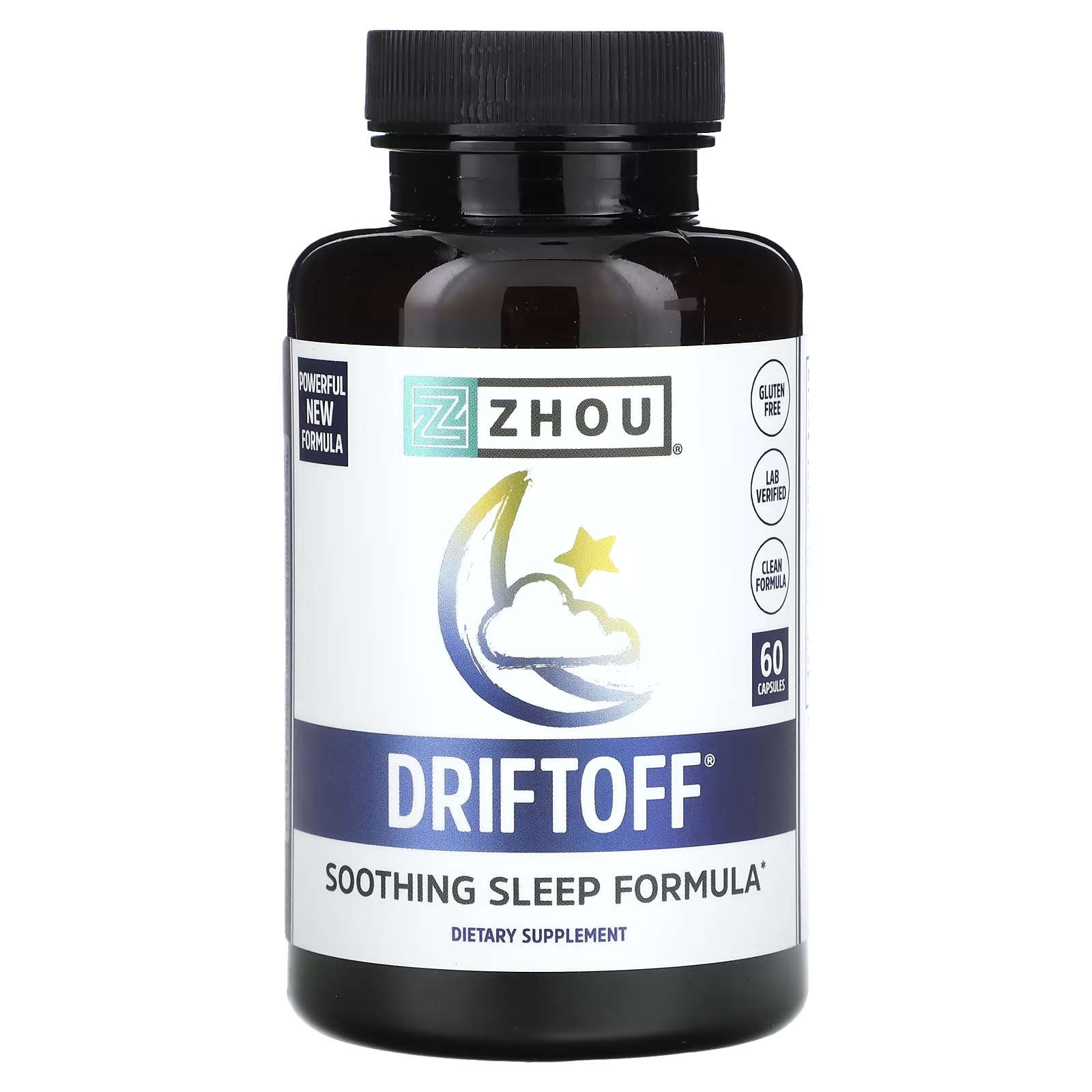Zhou Nutrition Driftoff Успокаивающая формула для сна, 60 капсул
