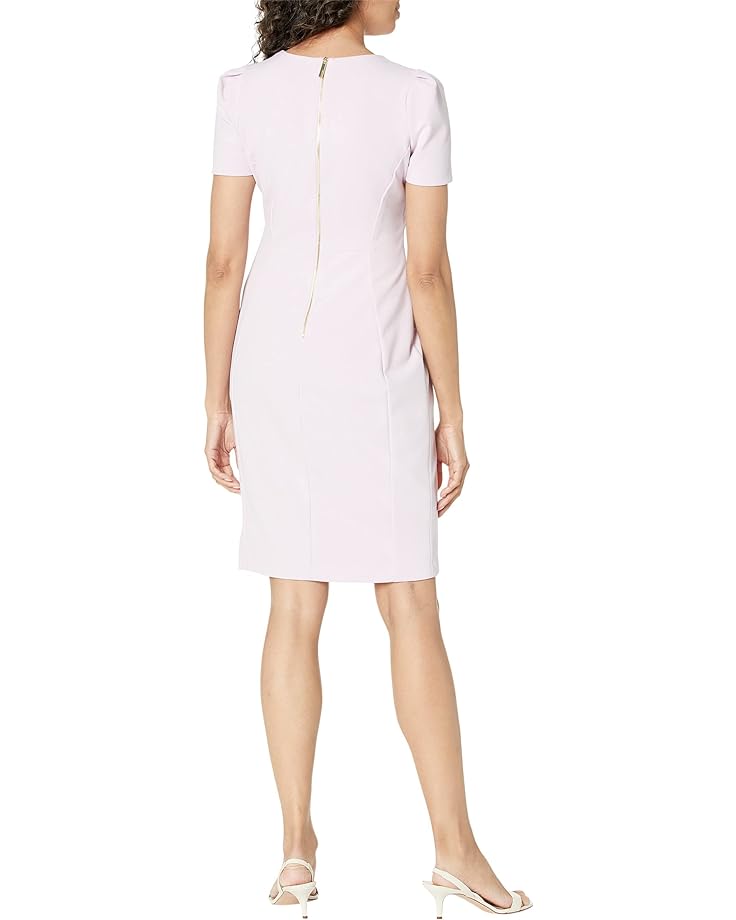 

Платье Calvin Klein Scuba Crepe Sheath Dress with Tulip Sleeve, цвет Cherry Blossom 1