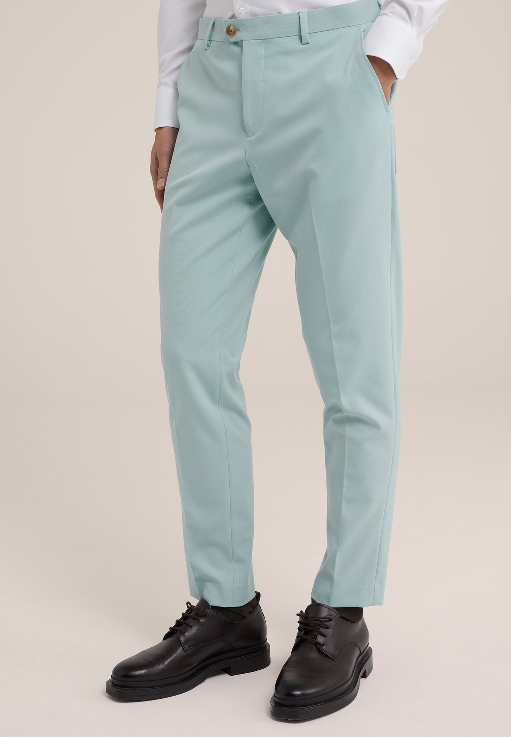 Костюмные брюки SLIM FIT WE Fashion, синий неон