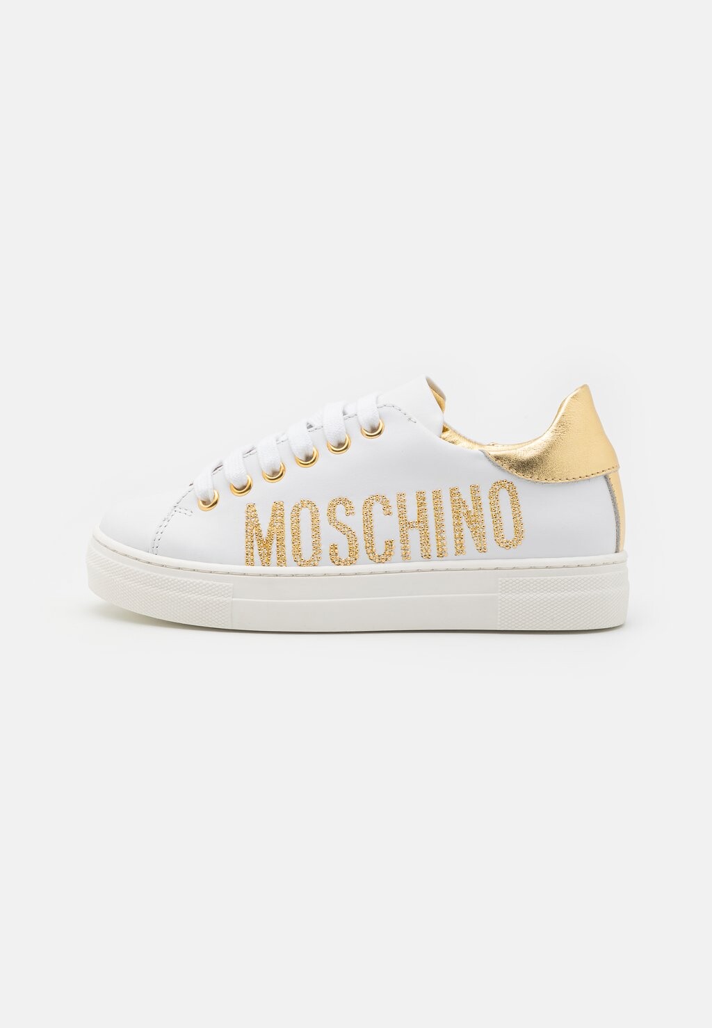

Низкие кроссовки Unisex MOSCHINO, цвет white/gold