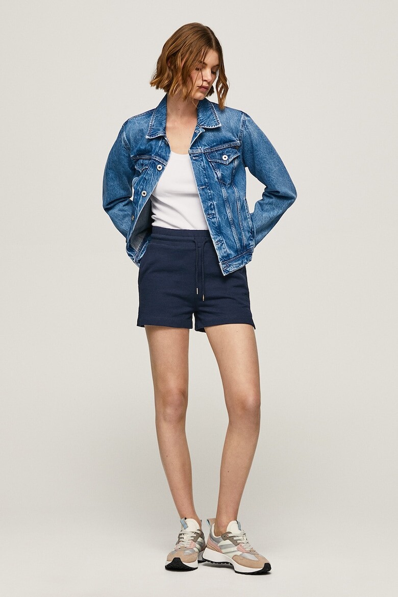 

Хлопковые шорты со шнурками Pepe Jeans London, синий