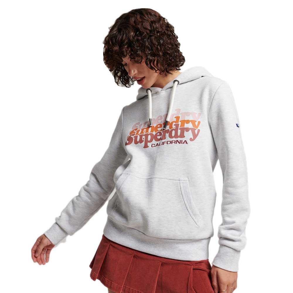 

Худи Superdry Vintage Scripted Infill, серый