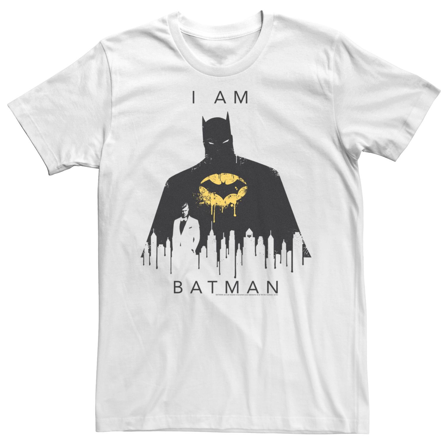 Мужская футболка Batman I Am Batman Licensed Character batman character encyclopedia