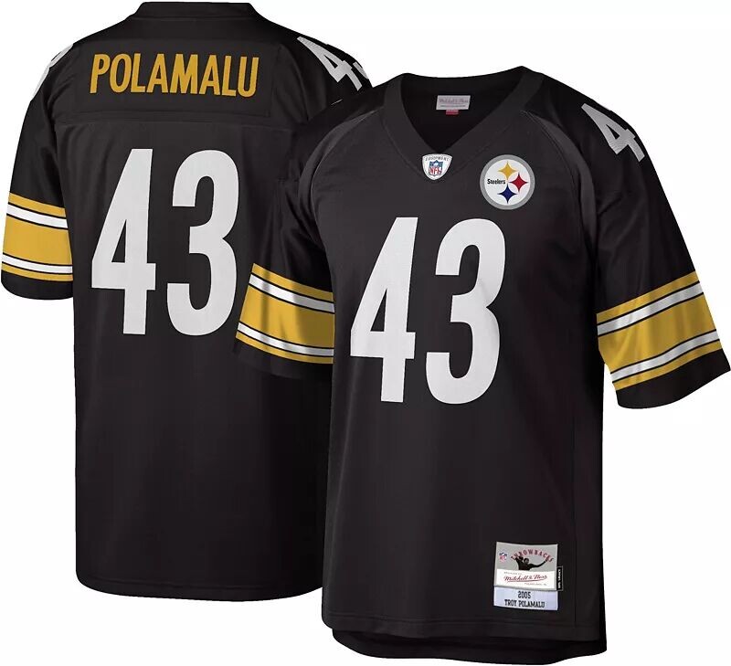 

Мужская футболка Mitchell & Ness Pittsburgh Steelers Troy Polamalu # 43, 2005 г.
