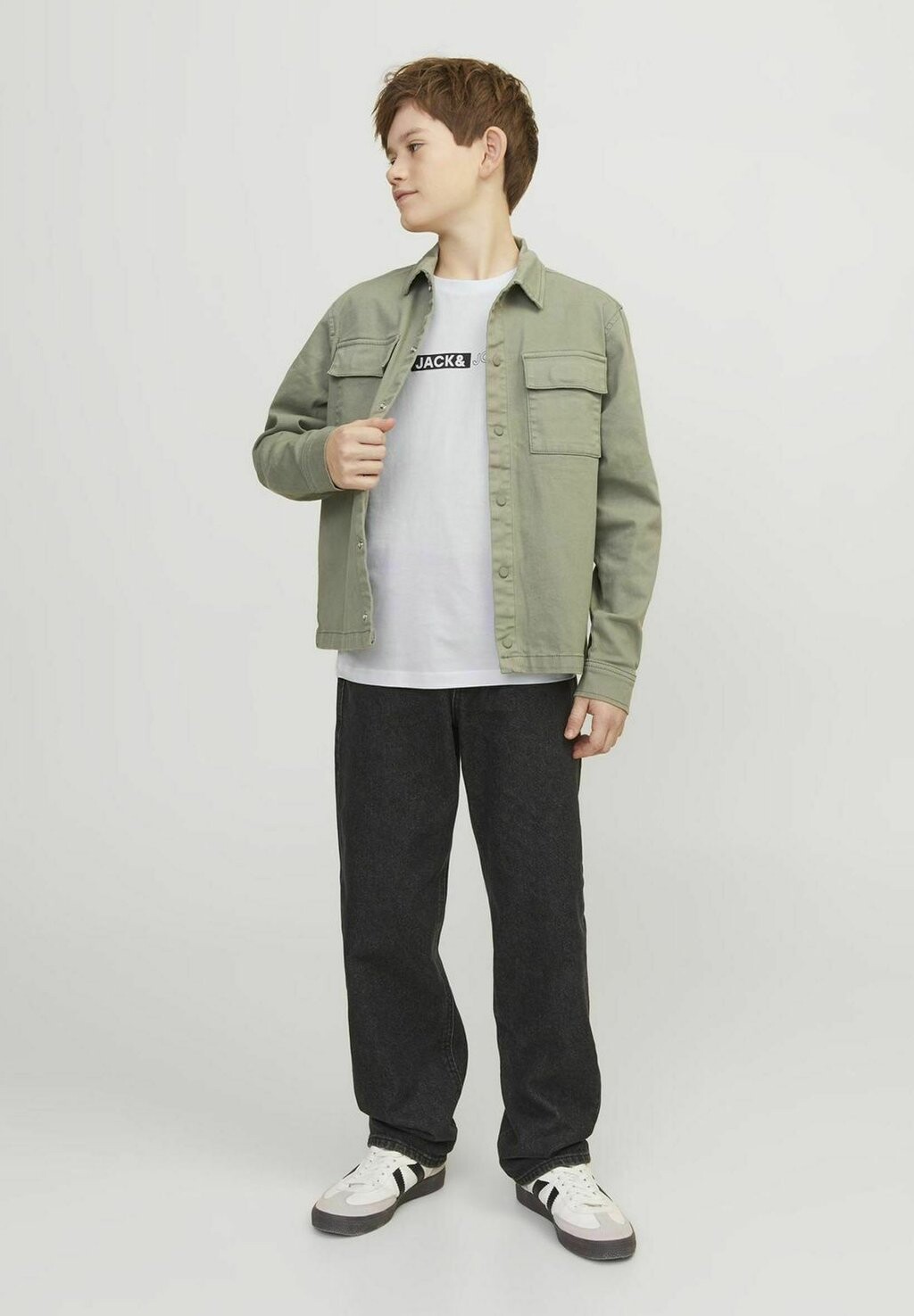 

Футболка с принтом CREW NECK Jack & Jones Junior, цвет white
