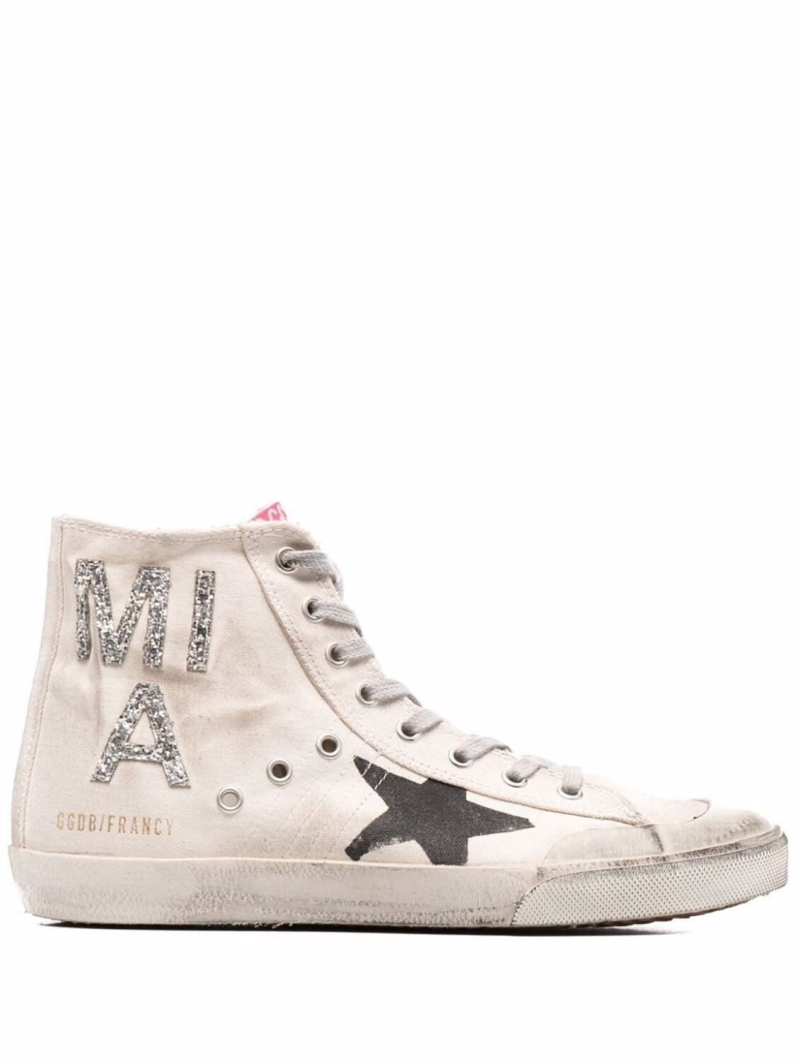 

Golden Goose высокие кеды Francy с нашивкой-логотипом, нейтральный цвет
