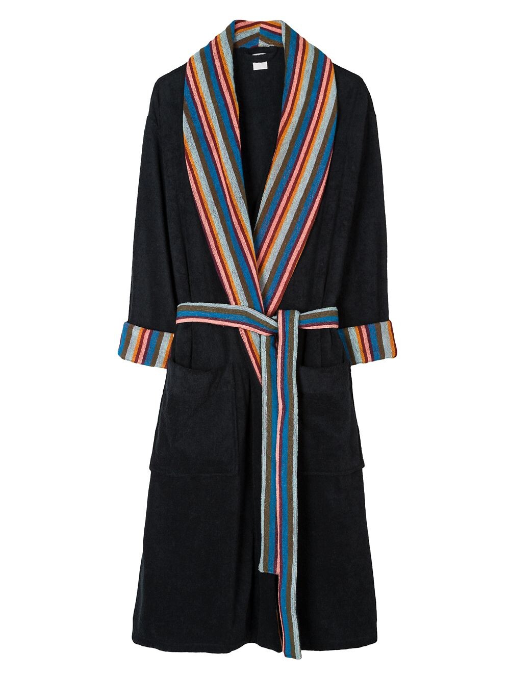 

Халат из хлопка с художественной отделкой Paul Smith, черный