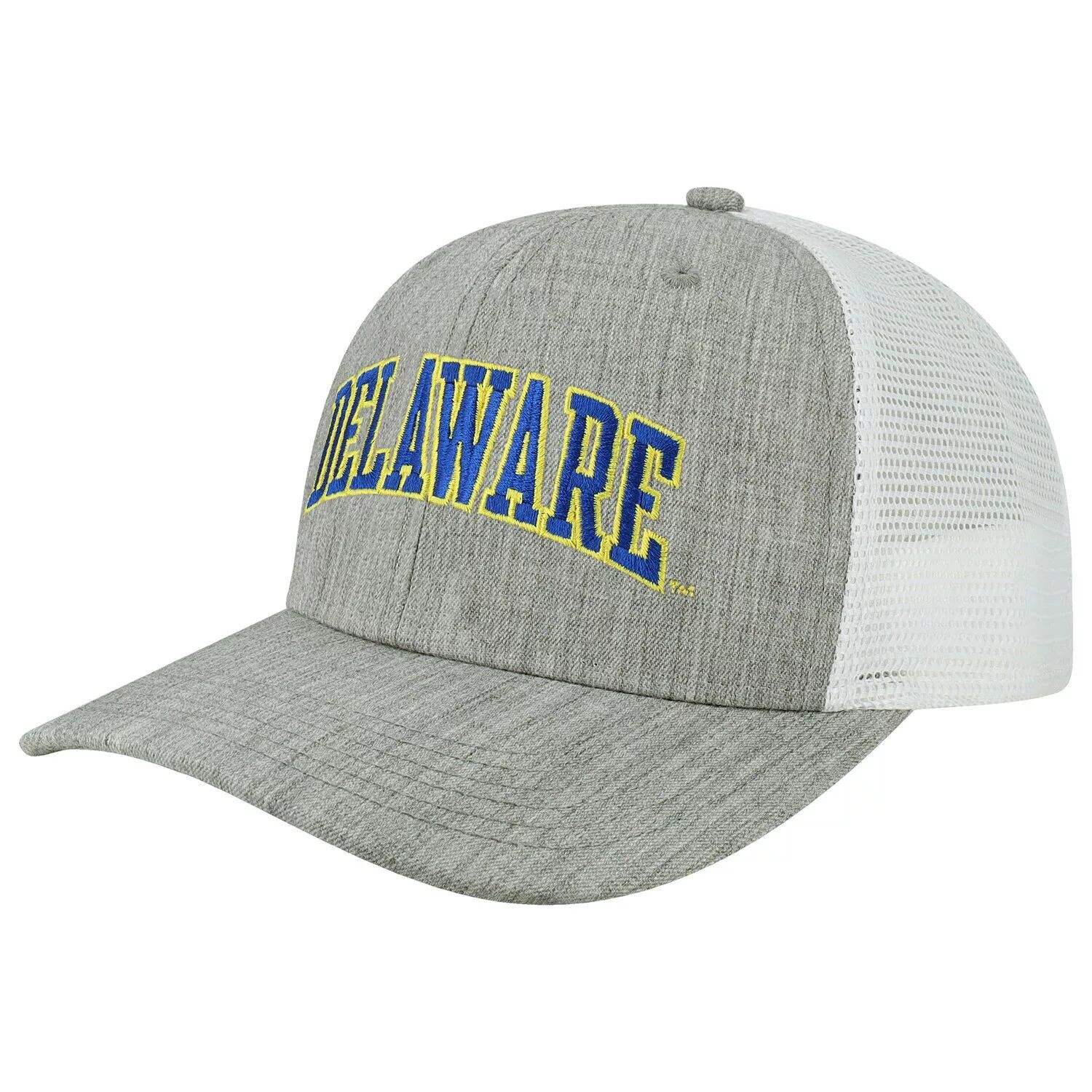 

Мужская кепка Delaware Fightin' Blue Hens Arch Trucker Snapback серо-серого/белого цвета